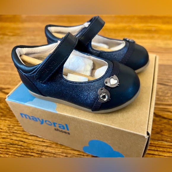 Mayoral maryjane birdy shoes in navy size 4 toddler - Picture 3 of 5
